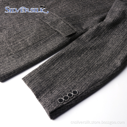 Double Breasted Mens Slim Fit Suits Worsted Jacket